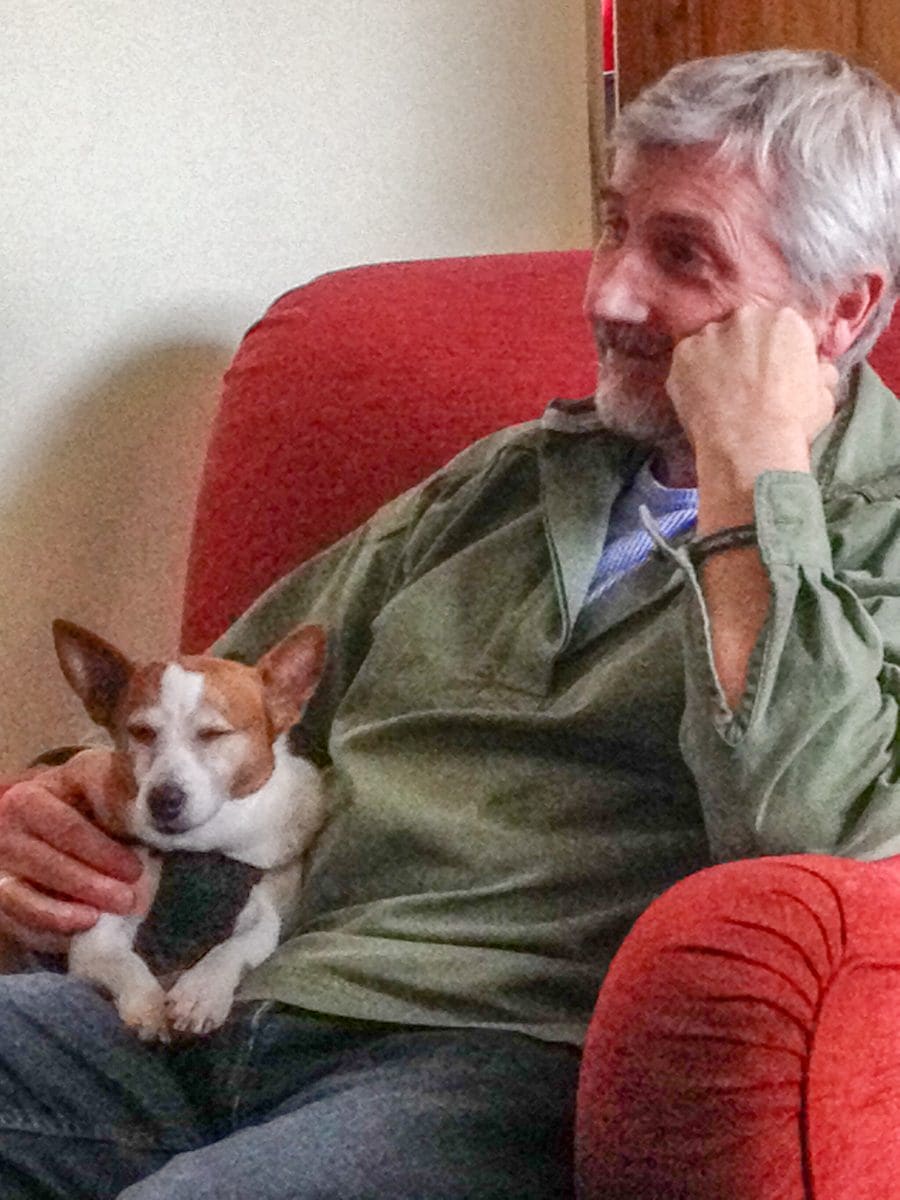 Nigel with Olive, a rescue from Raystede